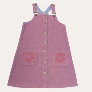 Mini Boden Valentine's Day Charming Heart Pocket Pinafore - Size 9-10Y
